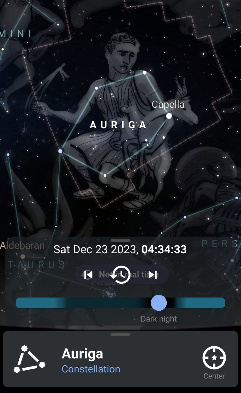 The sixth degree of Mithraism:

This constellation is depicted as a person riding a chariot.

I think this is the sixth degree. Auriga Constellation.